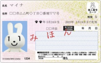 マイナンバーカード（表）