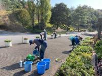 植物公園駐車場を眺める