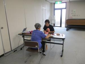 教室の様子（お口の健康の話・個別相談）