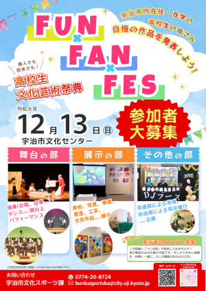 高校生文化芸術祭典Fun×Fan×Fes参加者募集チラシ