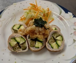 肉巻き茄子とズッキーニのポン酢かけの画像