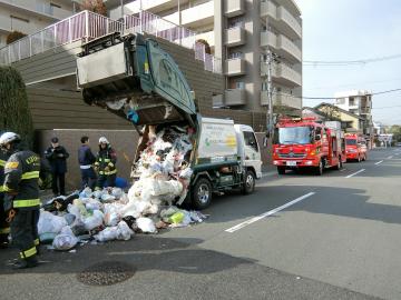 火災事故現場の画像